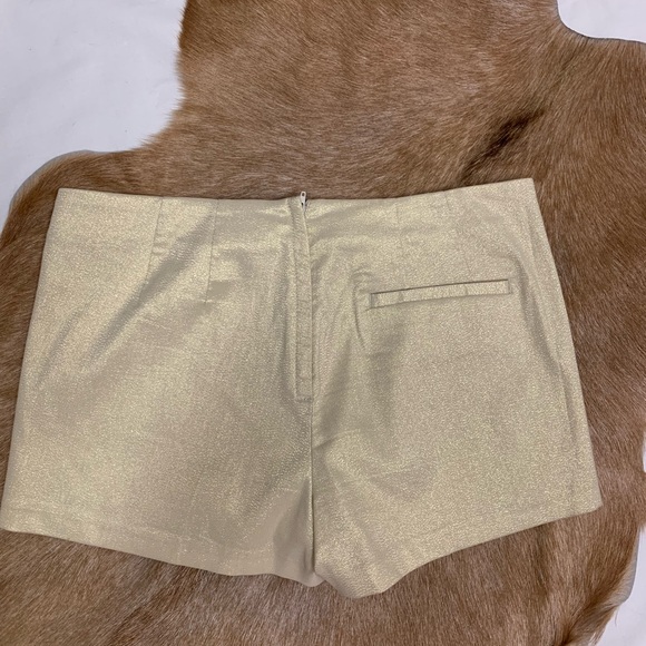 Lilly Pulitzer Liza Gold Metallic shorts size 6 - Picture 5 of 13